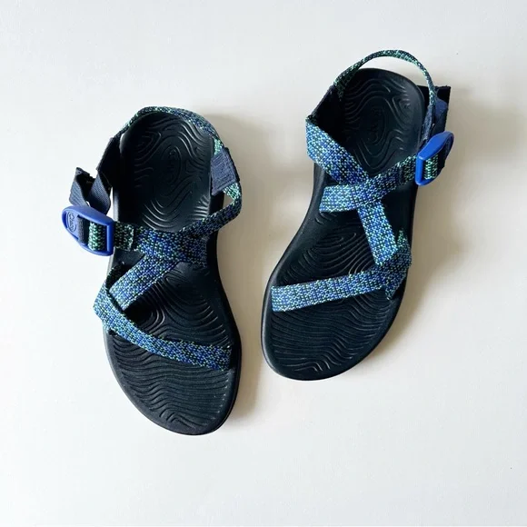 Chaco | Shoes | Chaco Blue Green Zvolv Adjustable Hiking  display picture 3
